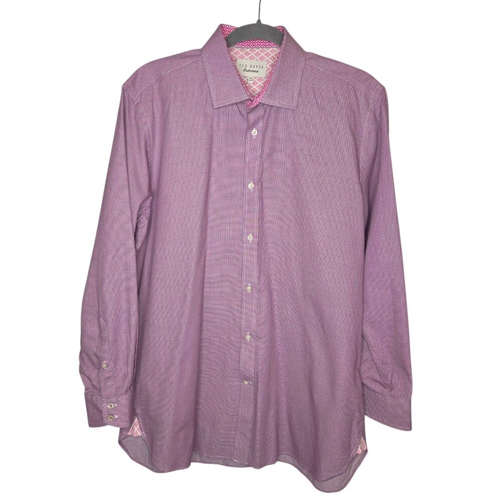 Ted Baker Endurance "Murgese" Geometric Micro-Print Dress Shirt  16.5 32/33